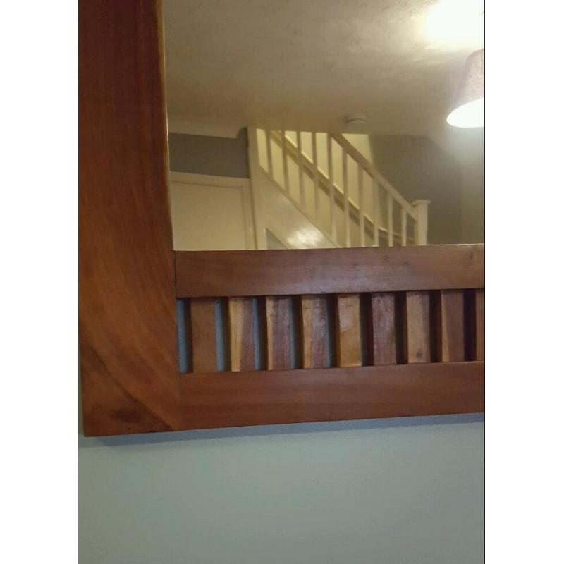 Mango wood large mirror