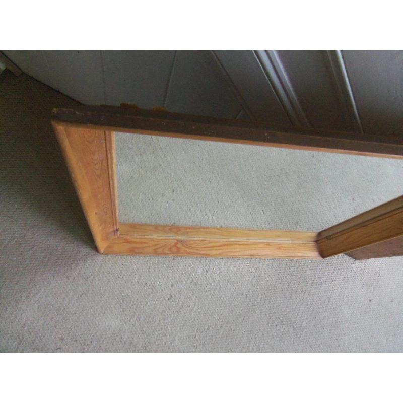 Pine wood mirror in excellent condition 71cm X 71cm