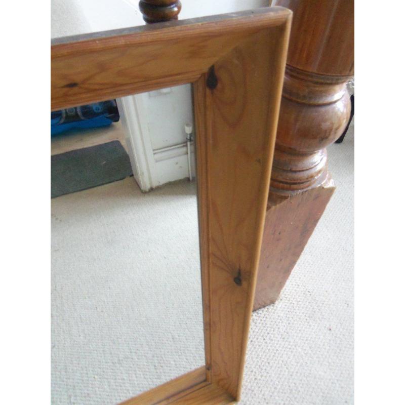 Pine wood mirror in excellent condition 71cm X 71cm