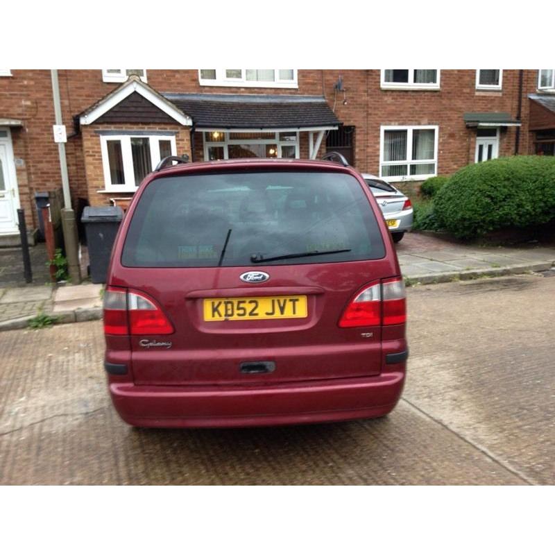 2003 ford Galaxy 1.9 6 speed tdi 7 seater diesel in red