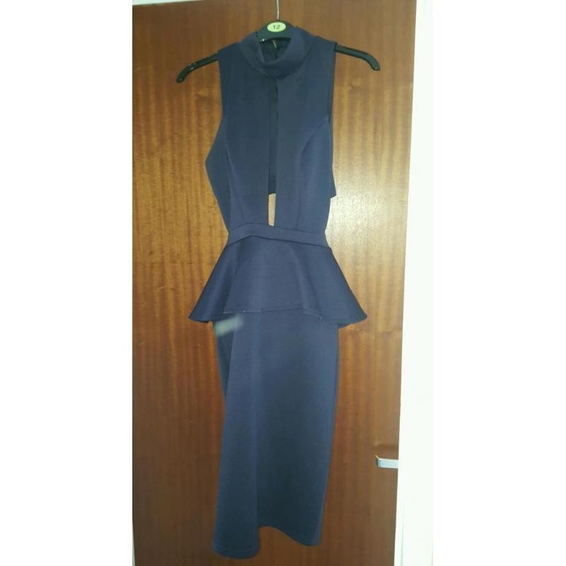 Asos navy blue dress size 10