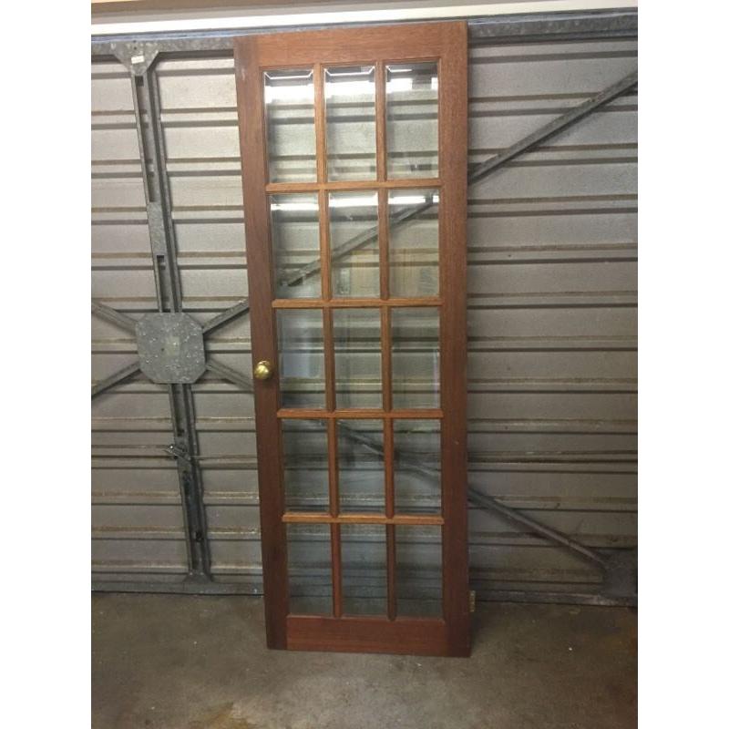 Internal glass door