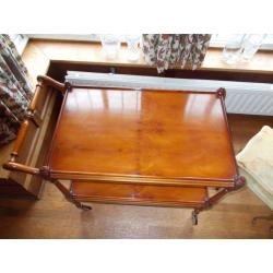 Antique Yew Tea Trolley