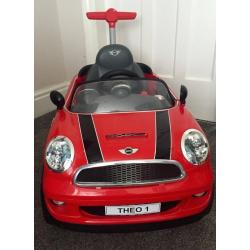 Mini Cooper push buggy/ride on with sound