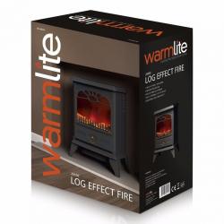 brand new Warmlite WL46004 Log Effect Stove Fire, 2000 W - Black