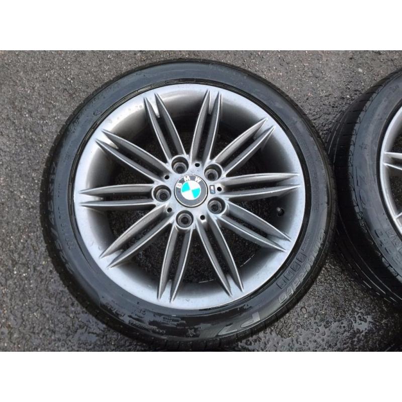 Bmw 4 X M Sport 17 Inch Genuine Alloy Wheels Pirelli Runflats