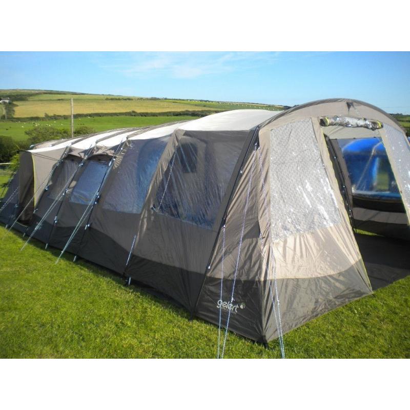 Gelert Morpheus 8 Berth Tent With Carpet, Footprint And Porch, Excellent Condition