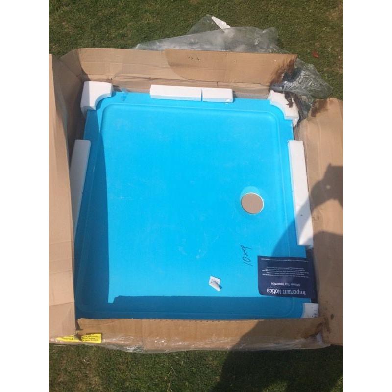 Brand new white shower tray
