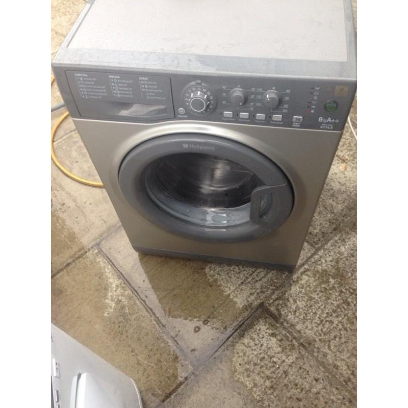 Hotpoint 1550spin 8 kg silver washing machine wmyl8552