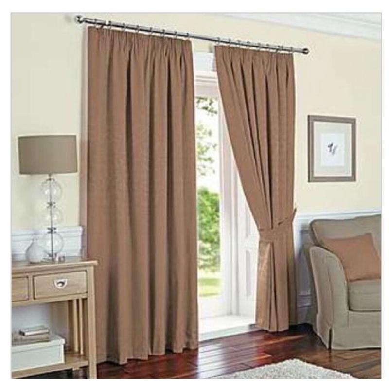 2 pairs mocha curtains