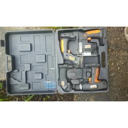 Drill sander saw 18v with cases and charger
