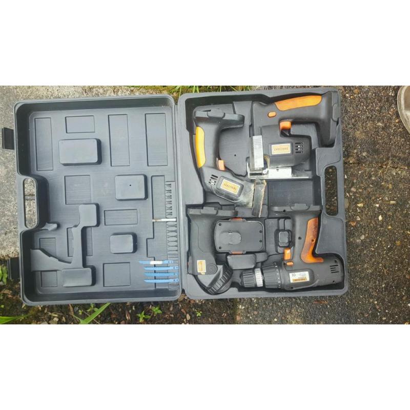 Drill sander saw 18v with cases and charger