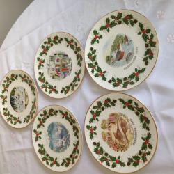 Royal Grafton twelve days of Christmas plates X 5