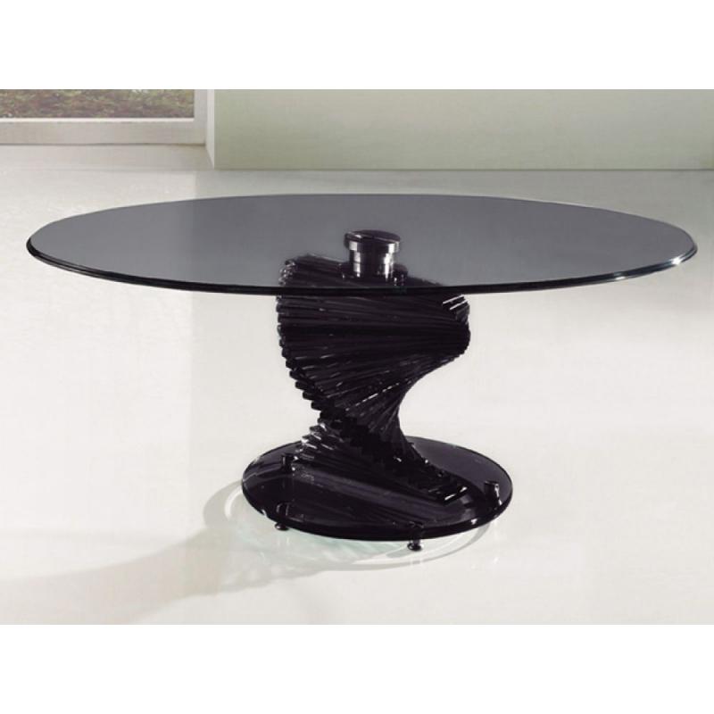 Coffee Table Twirl Smoked Black Glas