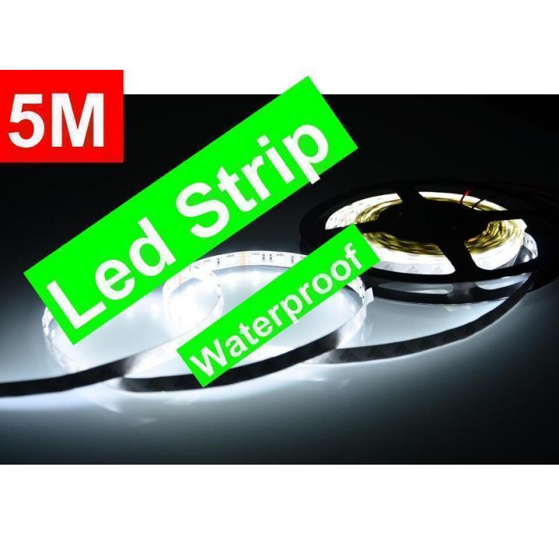 LED LIGHT STRIPS WATERPROOF INTERIOR DECORATION DIY LIGHTING 5M 300 BULBS FLEXIBLE FOR HOME AND CAR