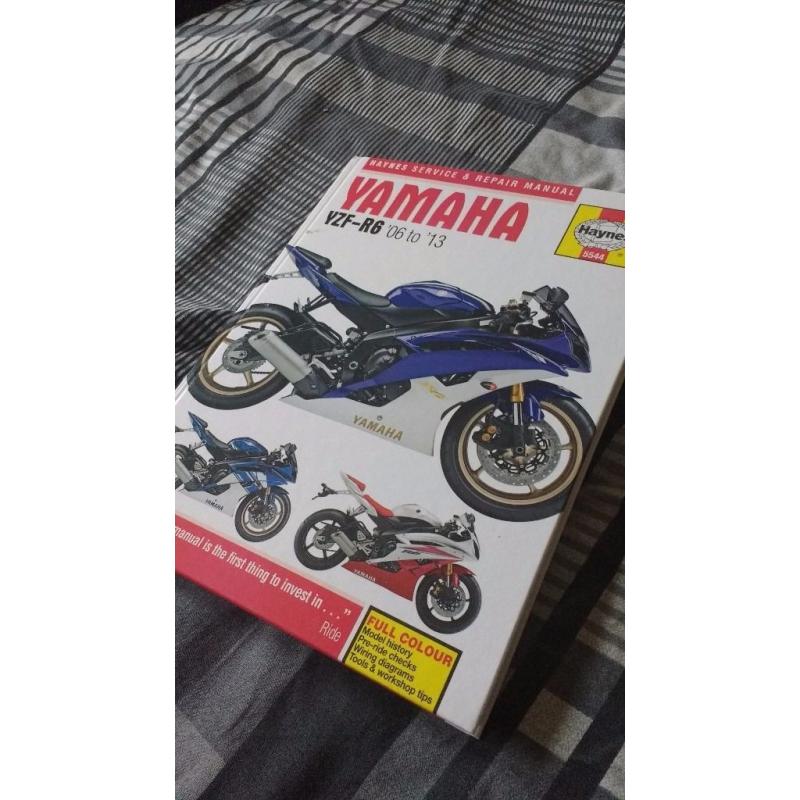Yamaha r6 haynes hard back manual 2006-2013