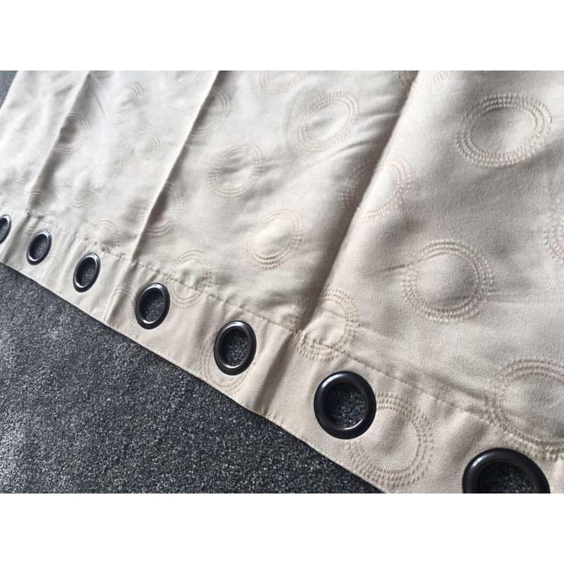 Cream faux suede curtains
