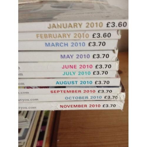 Back issues of Country Living magazines for sale.