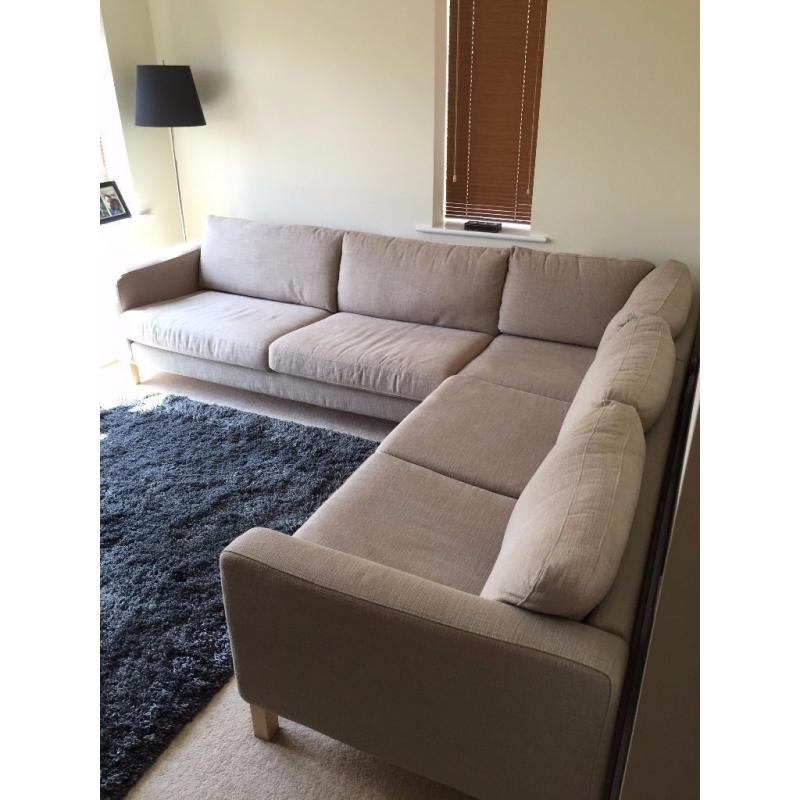 Corner Sofa in Beige, Excellent Condition
