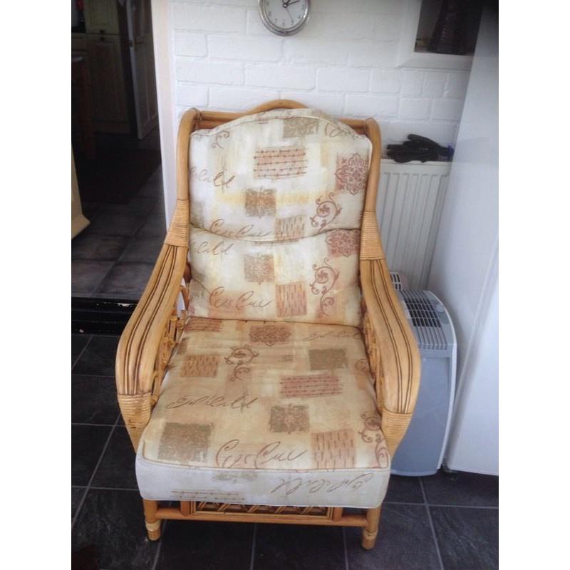Three piece cane furniture