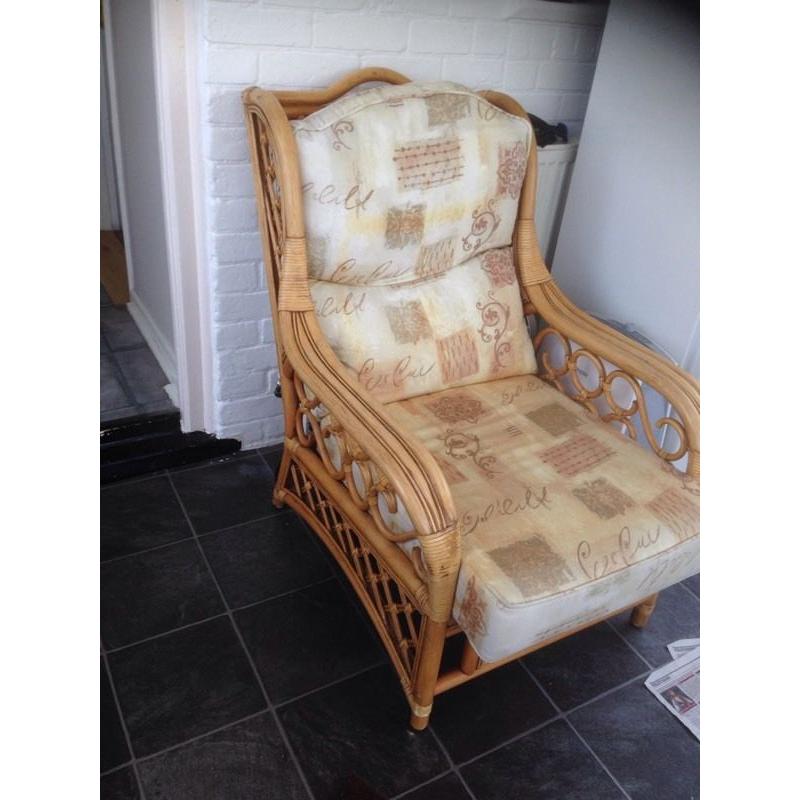 Three piece cane furniture
