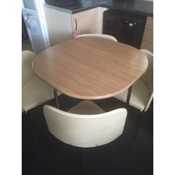 Table and chairs