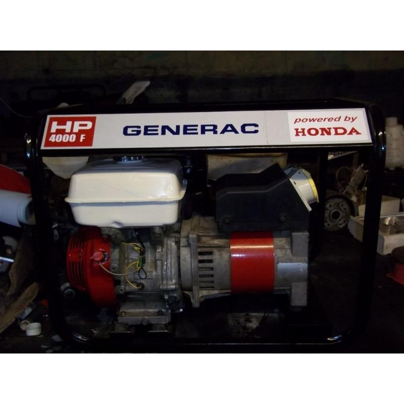 HP4000FF 3.6Kw CONSTANT OP GENUINE 8HP HONDA GENERATOR WITH LOW OIL AUTOMATIC SHUTDOW