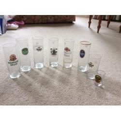 Collection of German glass tumblers