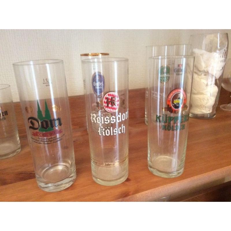 Collection of German glass tumblers
