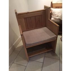 Bespoke handmade church pew chairs x 2