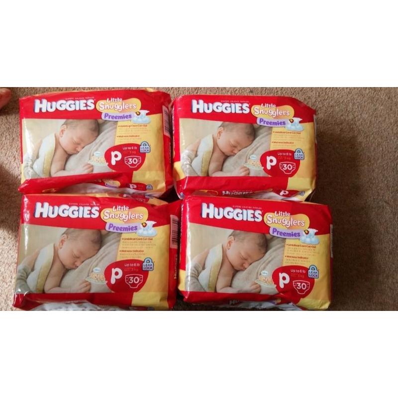Huggie premature baby nappies