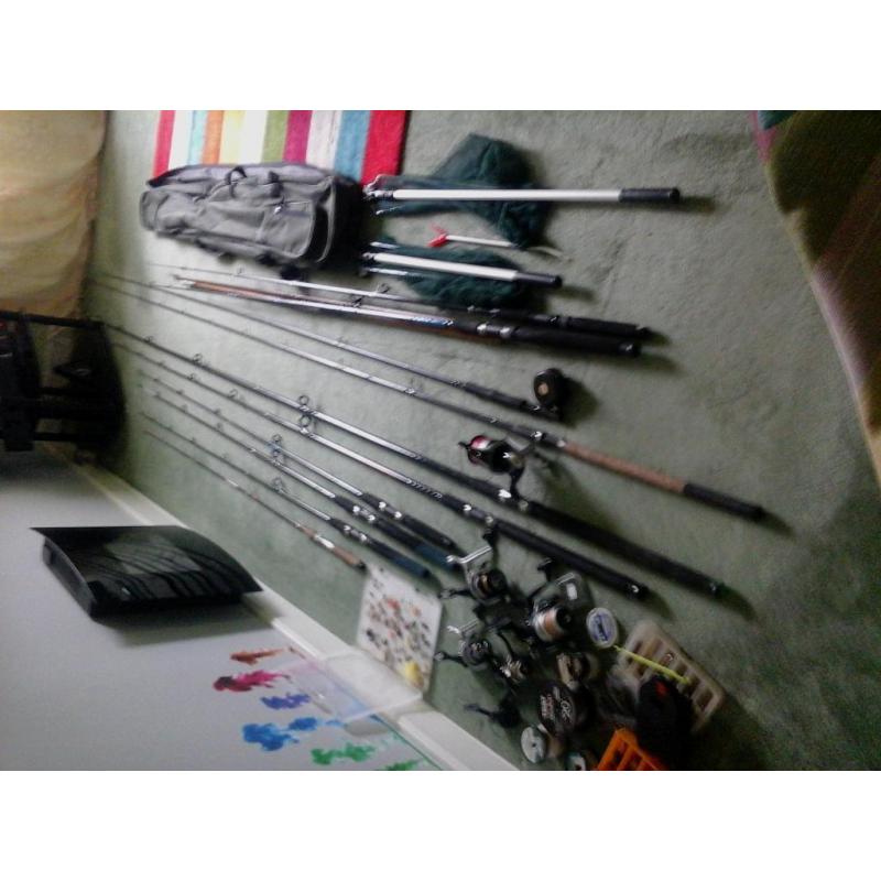 Various pieces of fishing equipment for sale as one