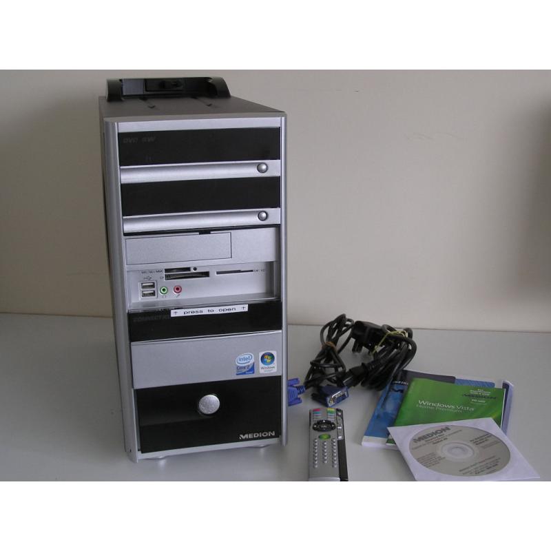 Desktop Computer Tower Base Unit PC with legal Windows Vista operating system.