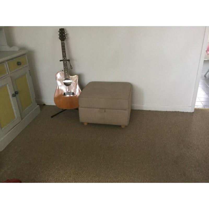 2 and 3 seater sofa with pouffe