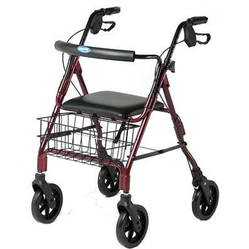 Rollator Walker with Seat and Basket