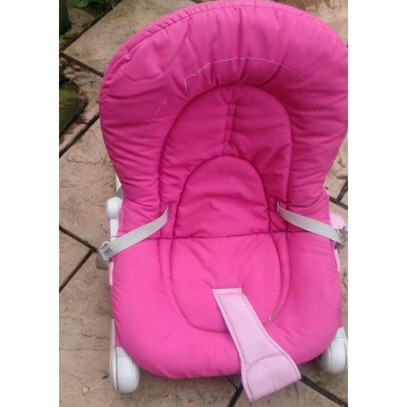 Pink bouncer chair