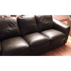 leather 3 piece sofa,