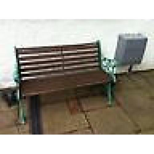 Cast iron and wooden slatted garden bench . Heavy bench. Free local delivery.
