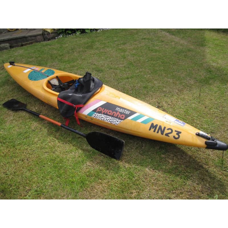 Pyranha Master 2 Kayak with Predator neoprene spray deck & Paddle