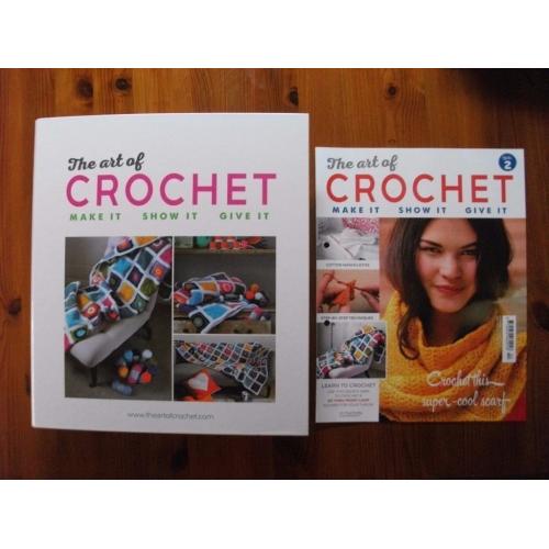 Lot of 3 Issues of The Art of Crochet Magazine including Hook, Yarns and Binder hobbies, crafts