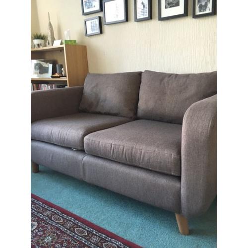 Marks and Spencer fabric 2 seat sofa with removable cushions