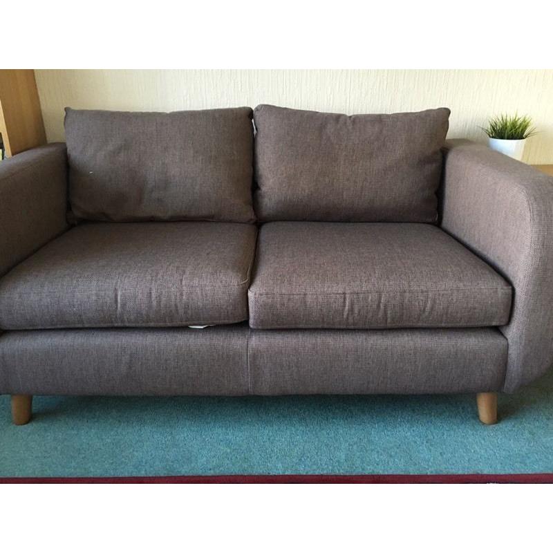 Marks and Spencer fabric 2 seat sofa with removable cushions