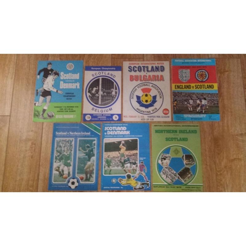 scotland football programmes
