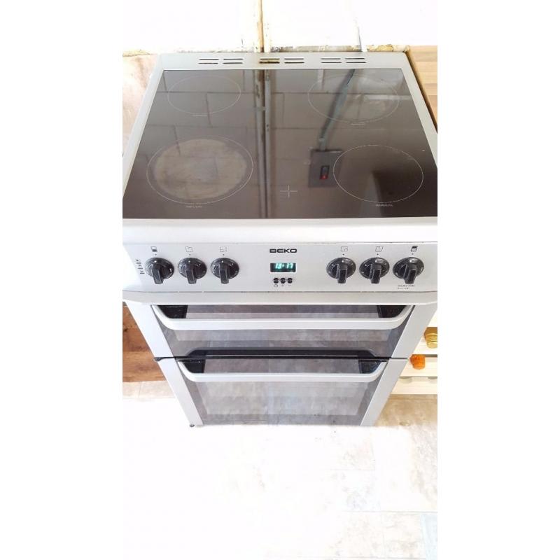 Beko Electric Double Oven Cooker Silver