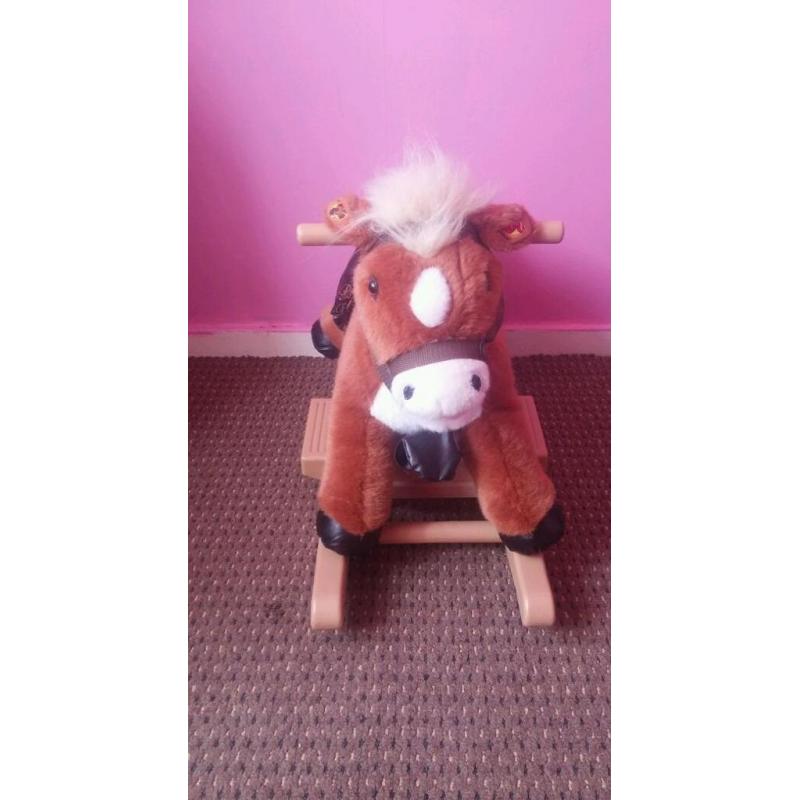 Rockin Rider Brown Rocking Pony Ride-On