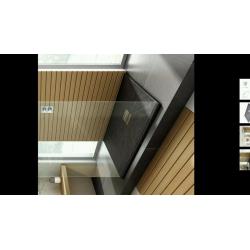 Black slate shower tray 1200×800