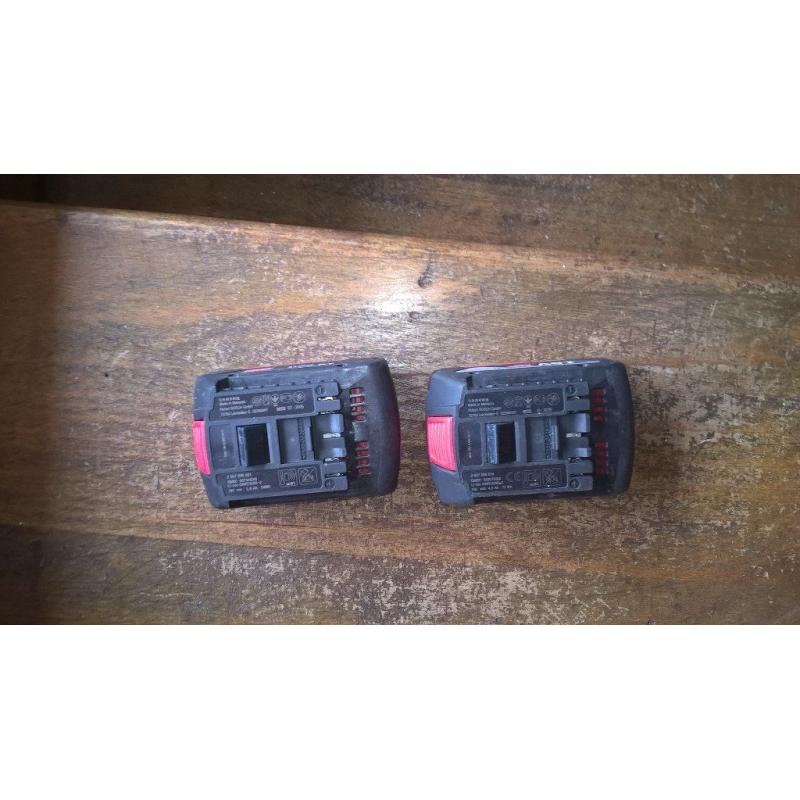 BOSCH 18 VOLT 4.0AH AND 2.6AH LITHIUM BATTERIES