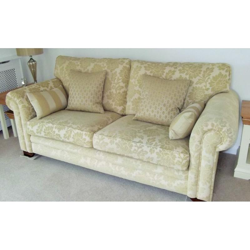 ALSTONS GOODWOOD 2 & 3 SEATER SOFAS WITH MATCHING CUSHIONS - IMMACULATE CONDITION