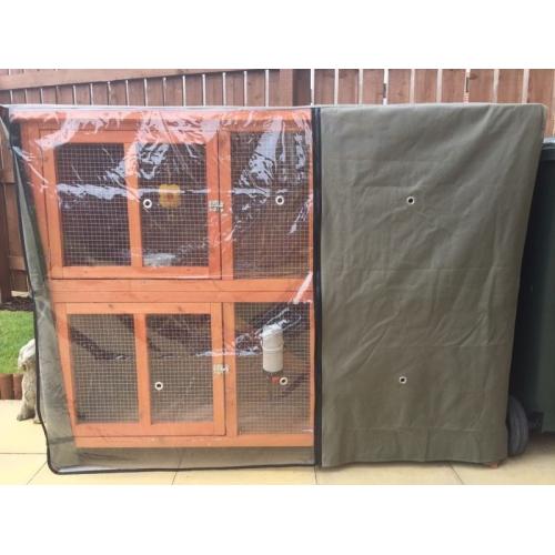 Rabbit Hutch & Waterproof Cover (Pets at Home)