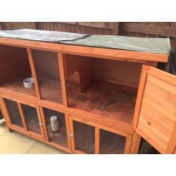 Rabbit Hutch & Waterproof Cover (Pets at Home)